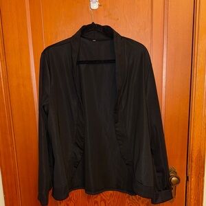Black Open Front Women's Blazer